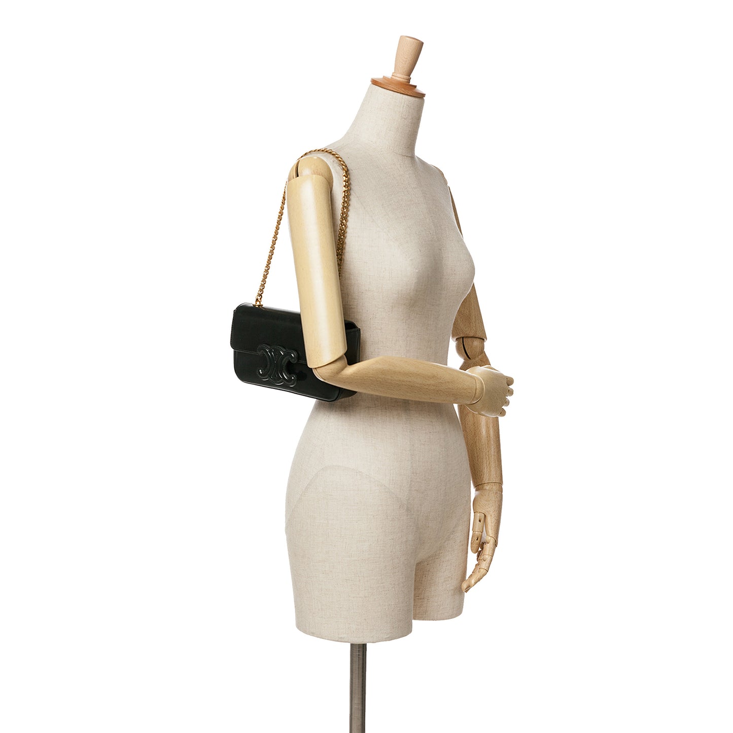 Celine Triomphe Chain Shoulder Bag Smooth Calfskin GHW