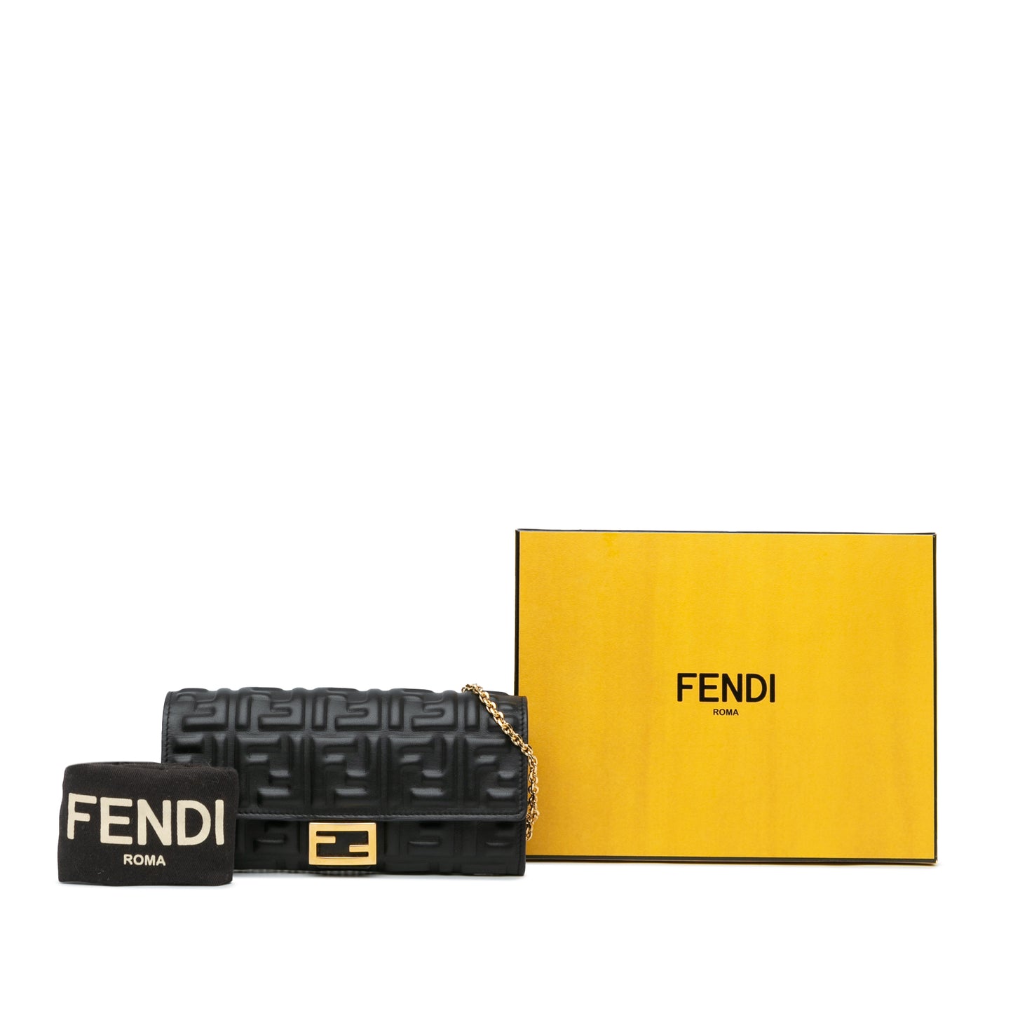 Zucca Embossed Leather Wallet On Chain Image# 10