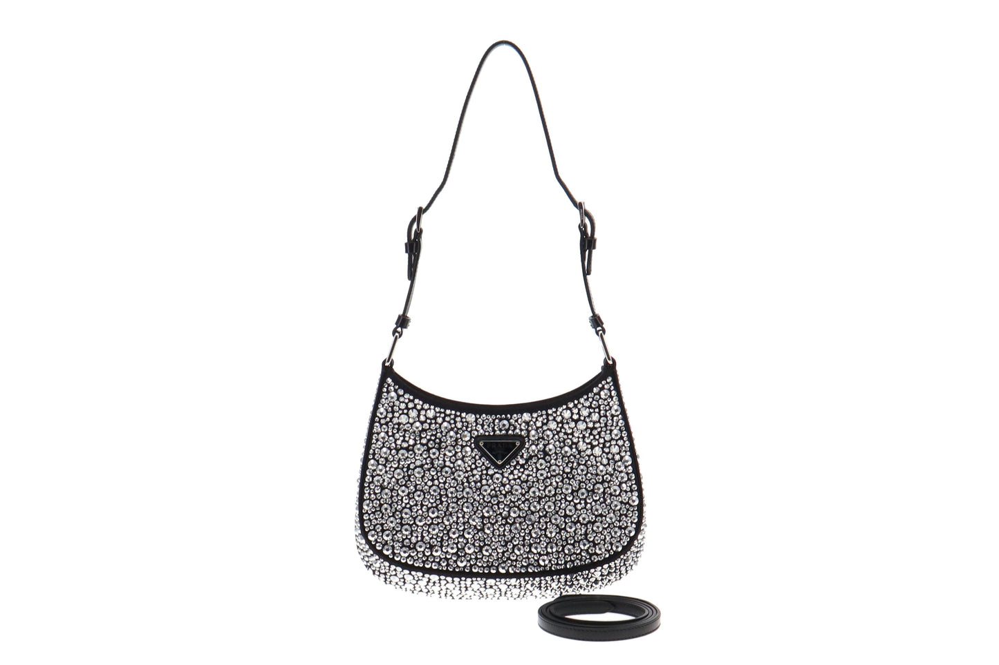 Prada Cleo Satin Bag with Crystals