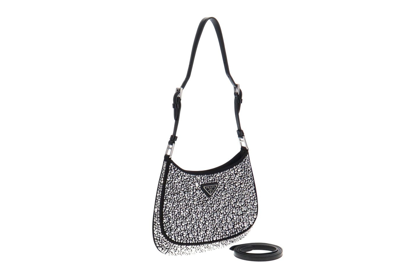 Prada Cleo Satin Bag with Crystals