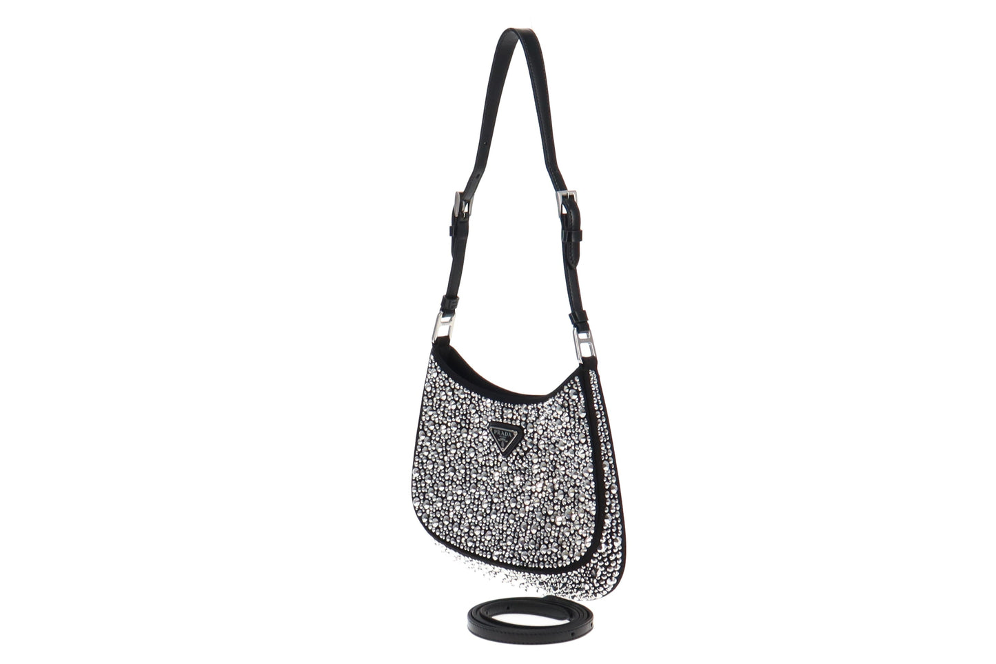 Prada Cleo Satin Bag with Crystals