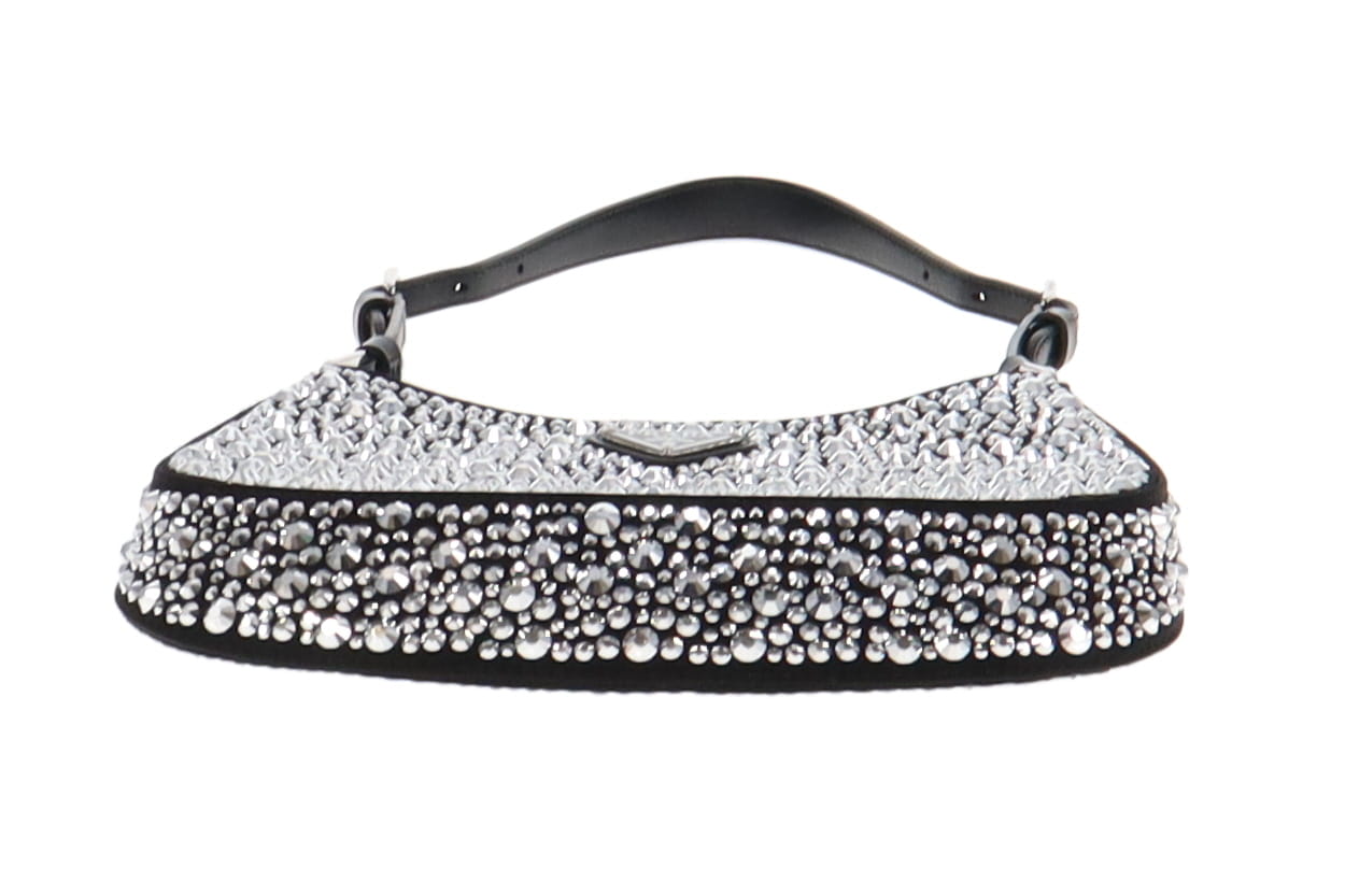 Prada Cleo Satin Bag with Crystals