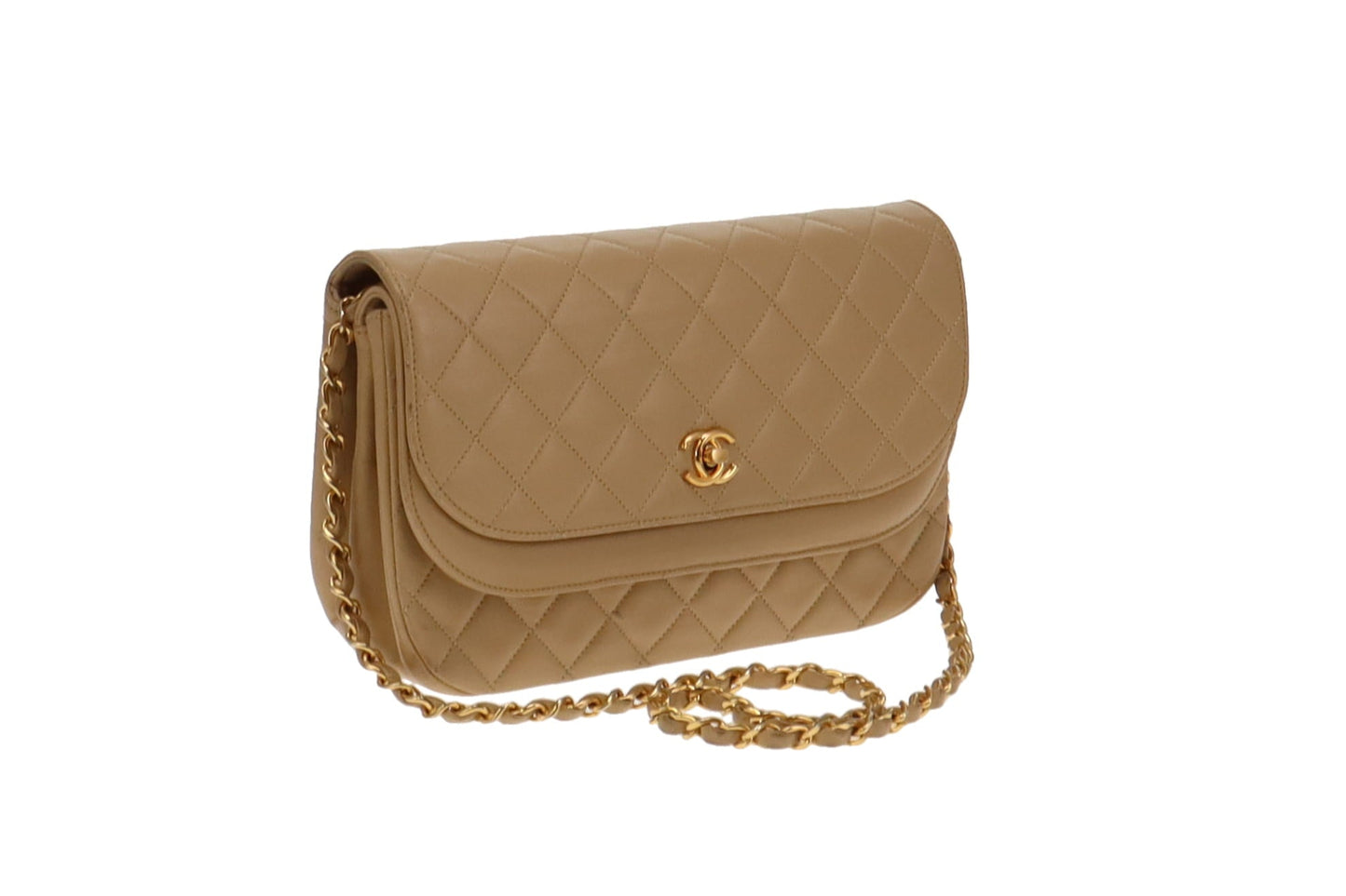 Chanel Vintage Timeless Beige Double Flap Bag (1980's)