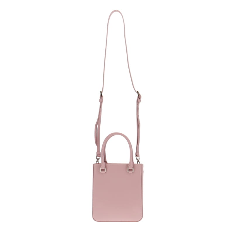 Prada Small Brushed Leather Tote Alabaster Pink