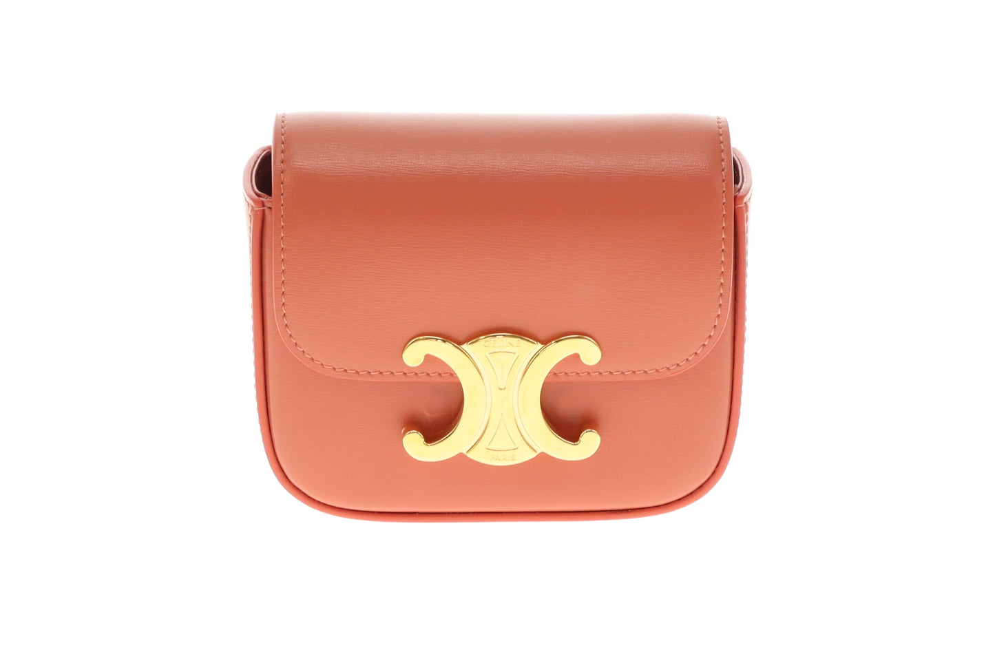 Celine Red Canyon Shiny Calfskin Mini Claude