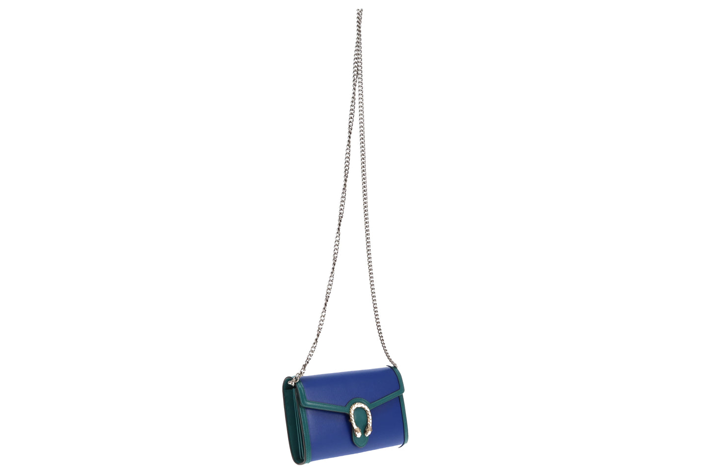 Gucci Blue & Green Dionysus Chain Wallet