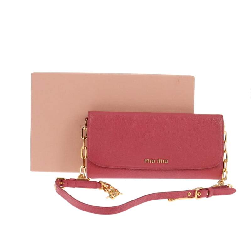 Miu Miu Madra Bruyere Chain Wallet Bags Miu Miu 