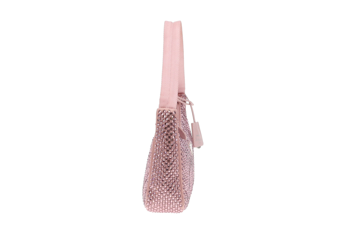 Prada Alabaster Pink Satin Bag With Crystals