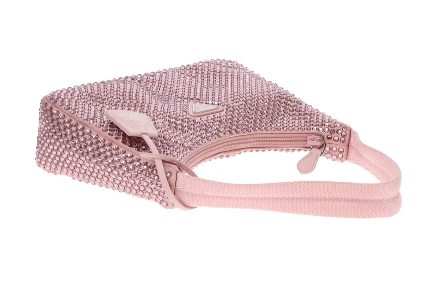 Prada Alabaster Pink Satin Bag With Crystals