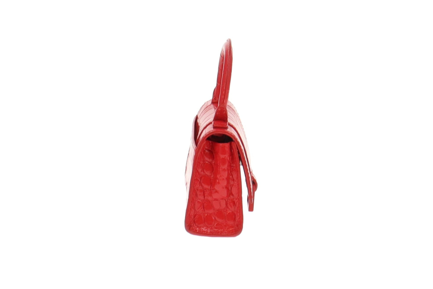 Balenciaga Red Croc Embossed Mini Hourglass