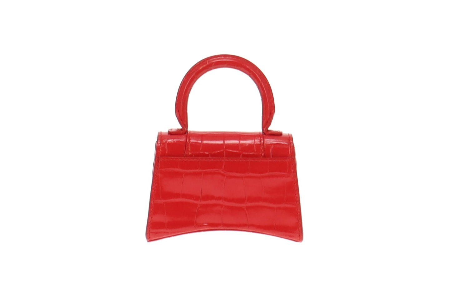 Balenciaga Red Croc Embossed Mini Hourglass