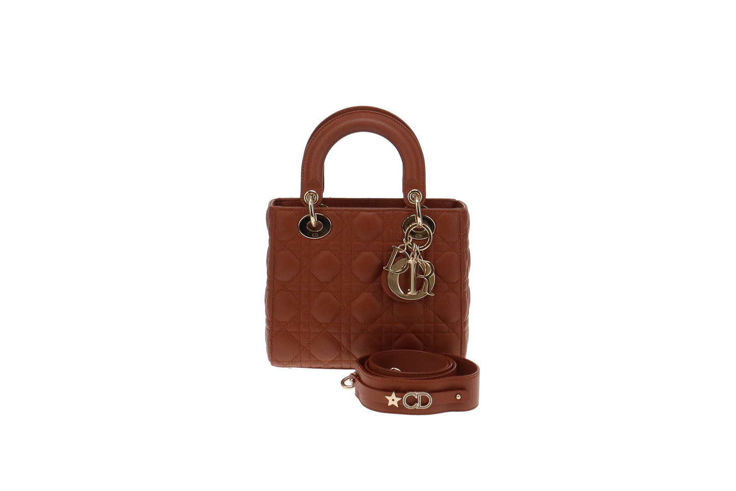 Dior Rust Cannage Lambskin Small MYABC Lady Dior