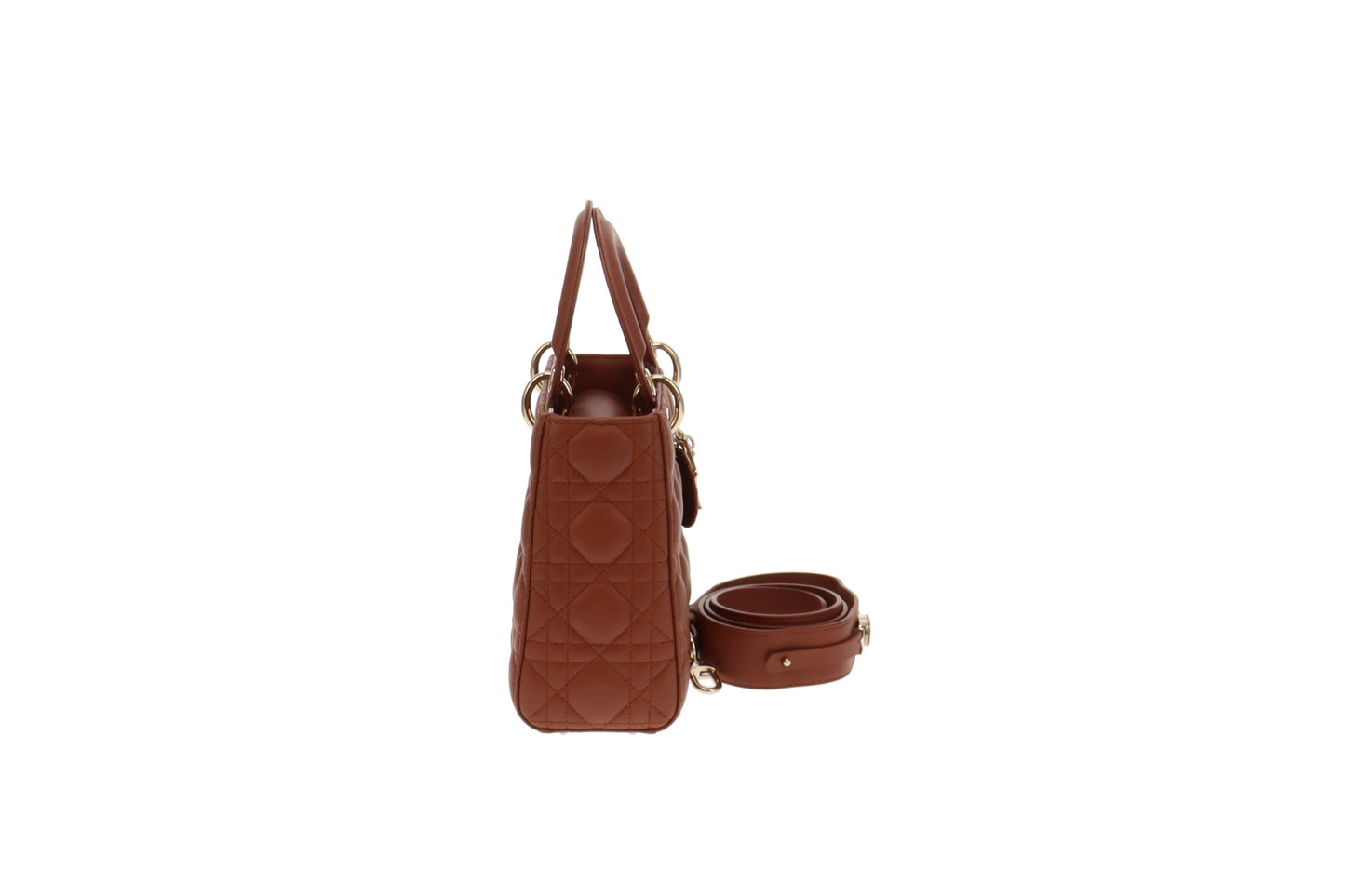 Dior Rust Cannage Lambskin Small MYABC Lady Dior