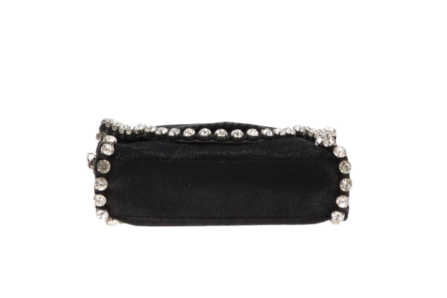 Stella McCartney Crystal Mini Foldover Falabella Black Shaggy Deer SH