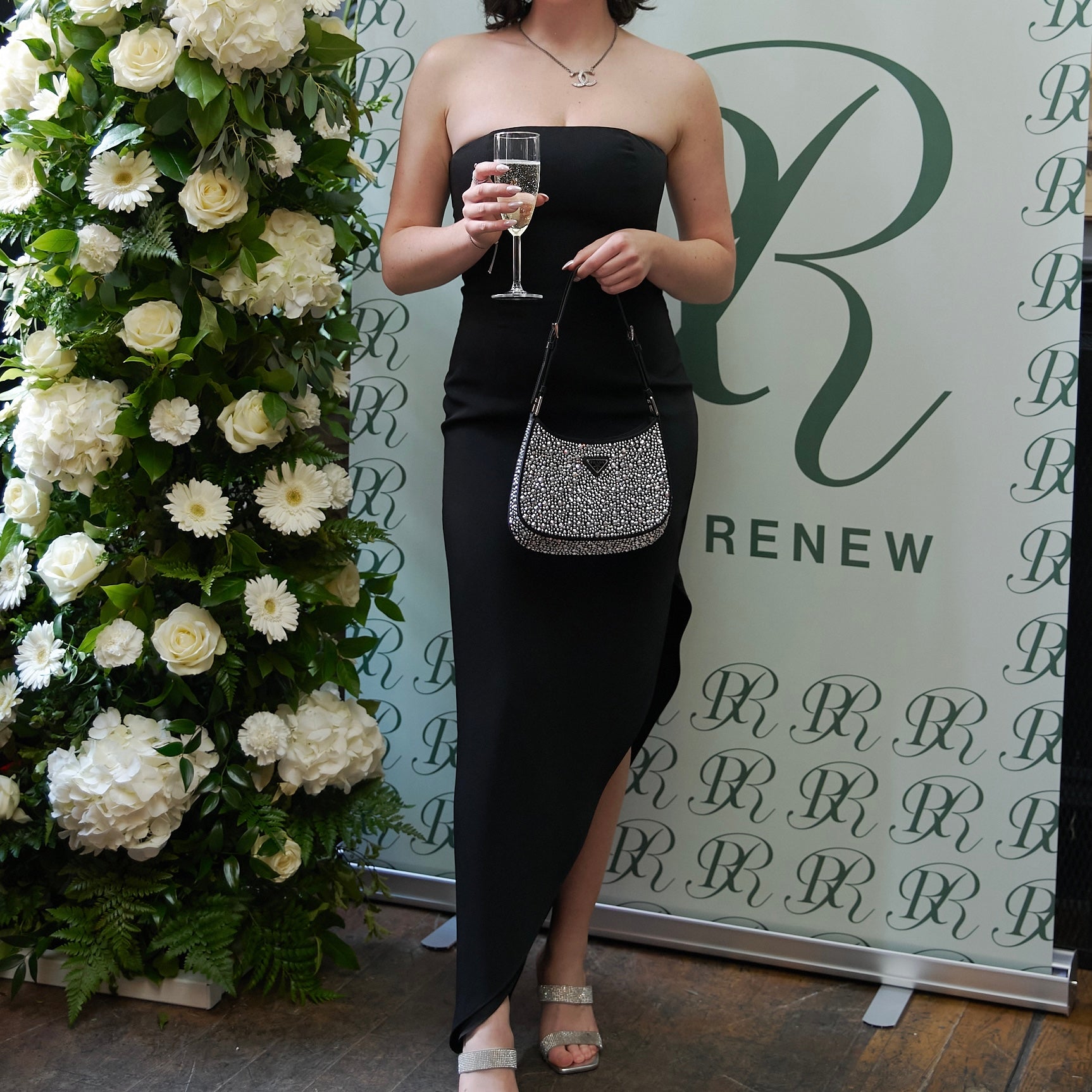 Prada Cleo Satin Bag with Crystals – Rent Renew - Main Image