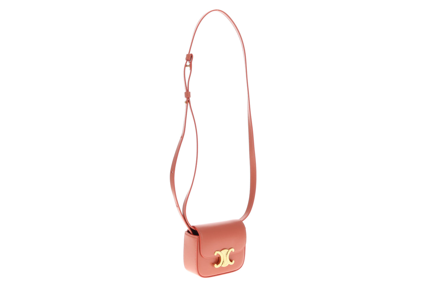 Celine Red Canyon Shiny Calfskin Mini Claude