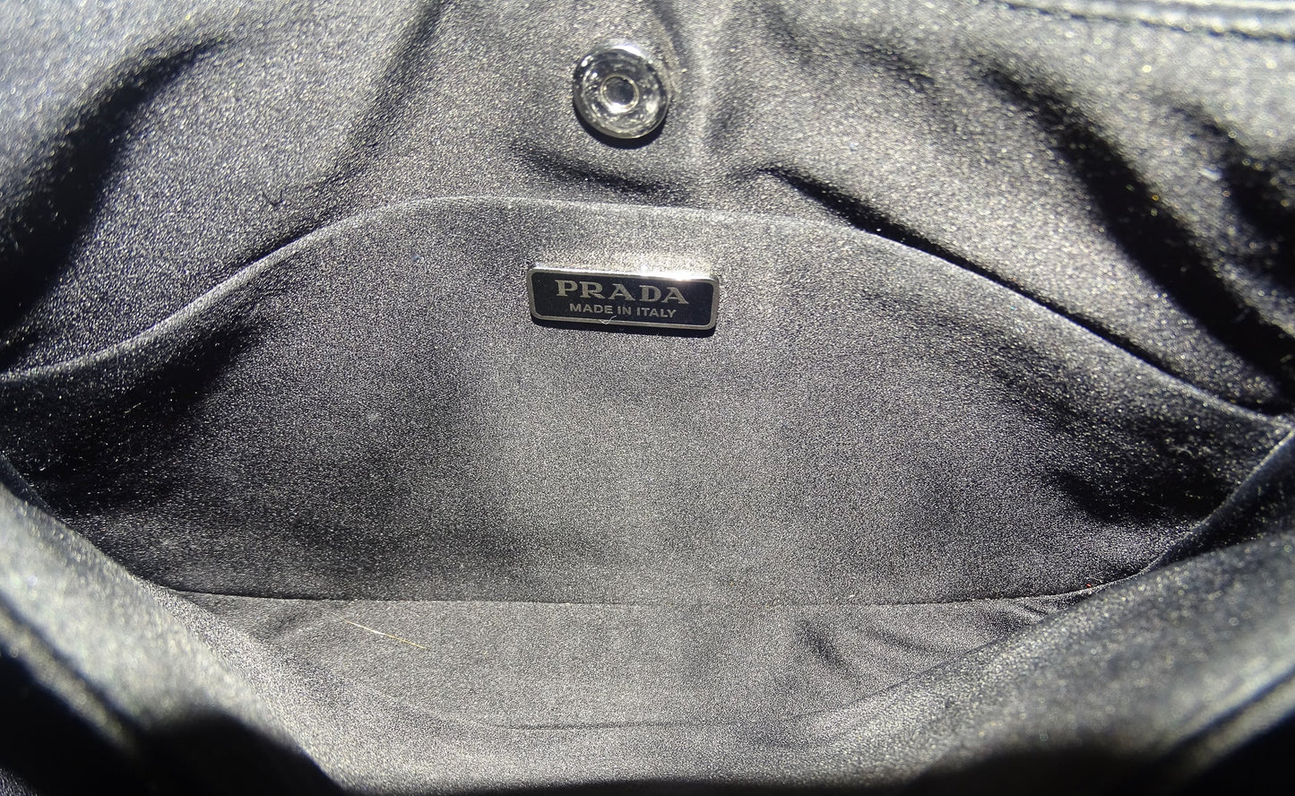 Prada Cleo Satin Bag with Crystals