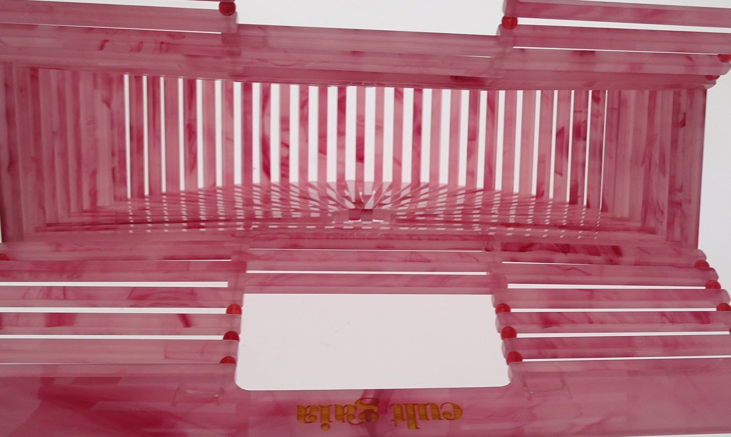 Cult Gaia Ark Mini Bag Pink Acrylic