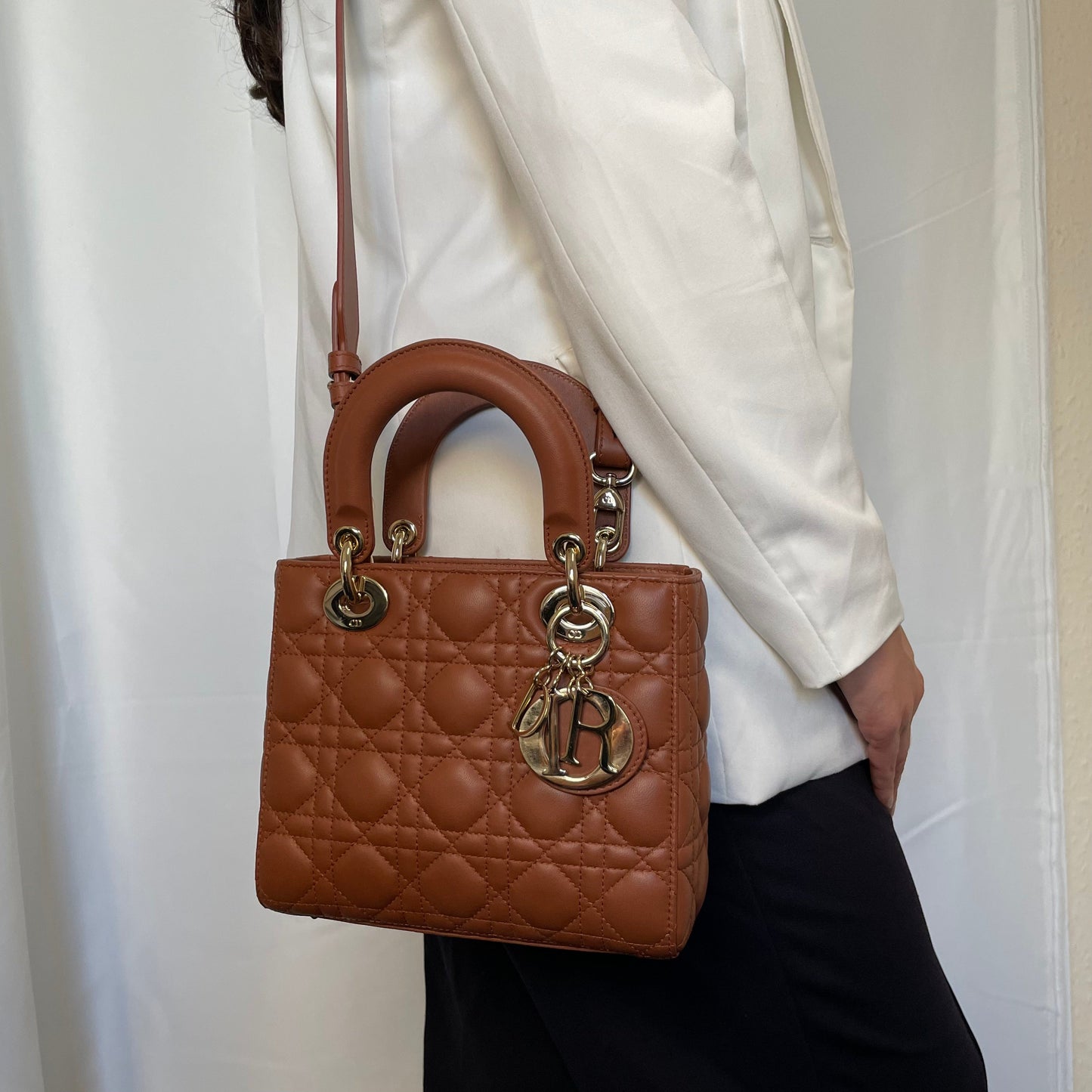 Dior Rust Cannage Lambskin Small MYABC Lady Dior